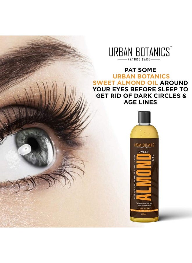 UrbanBotanics UrbanBotanics Pure Cold Pressed Sweet Almond Oil for Hair and Skin, 6.76 fl.Oz (Odorless)  - Image 4