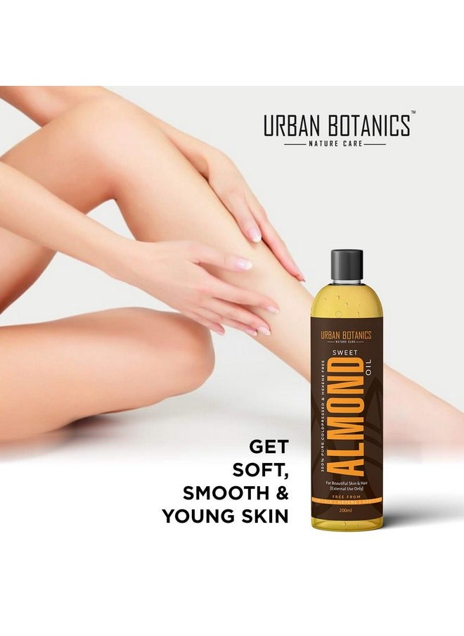 UrbanBotanics UrbanBotanics Pure Cold Pressed Sweet Almond Oil for Hair and Skin, 6.76 fl.Oz (Odorless)  - Image 5