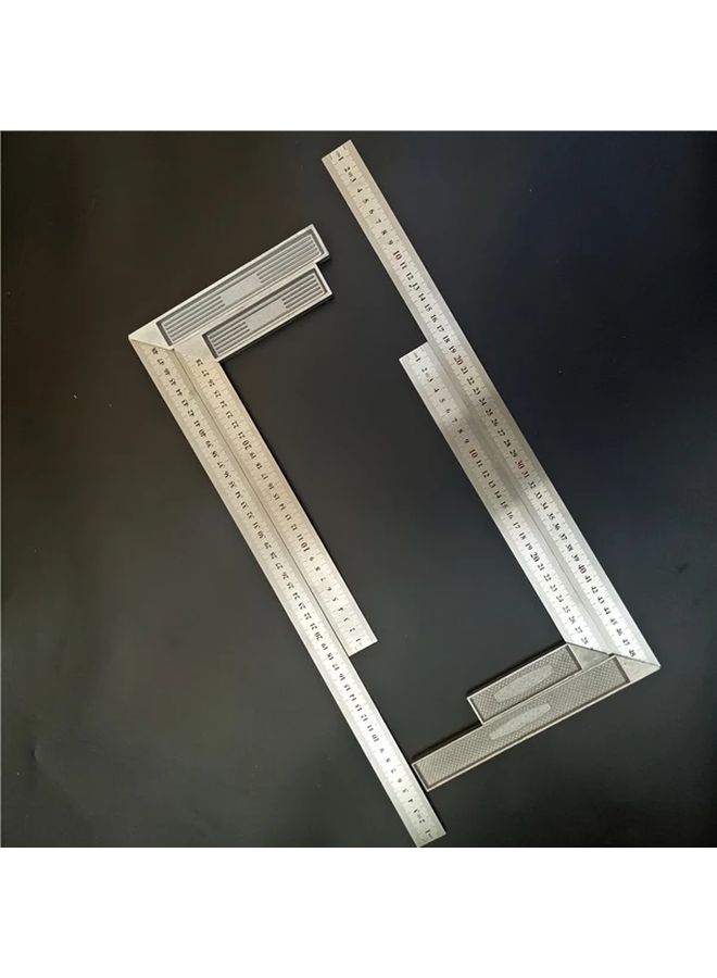11 81 بوصة 300 مم مسطرة زاوية معدنية ثقيلة للنجارة وأعمال DIY - Image 4