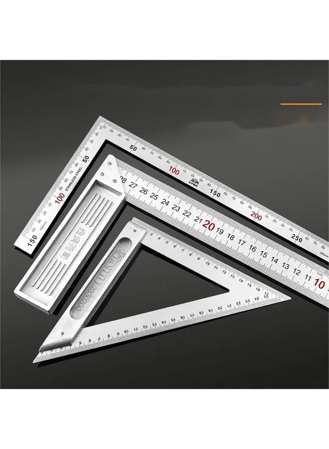 11 81 بوصة 300 مم مسطرة زاوية معدنية ثقيلة للنجارة وأعمال DIY - Image 1