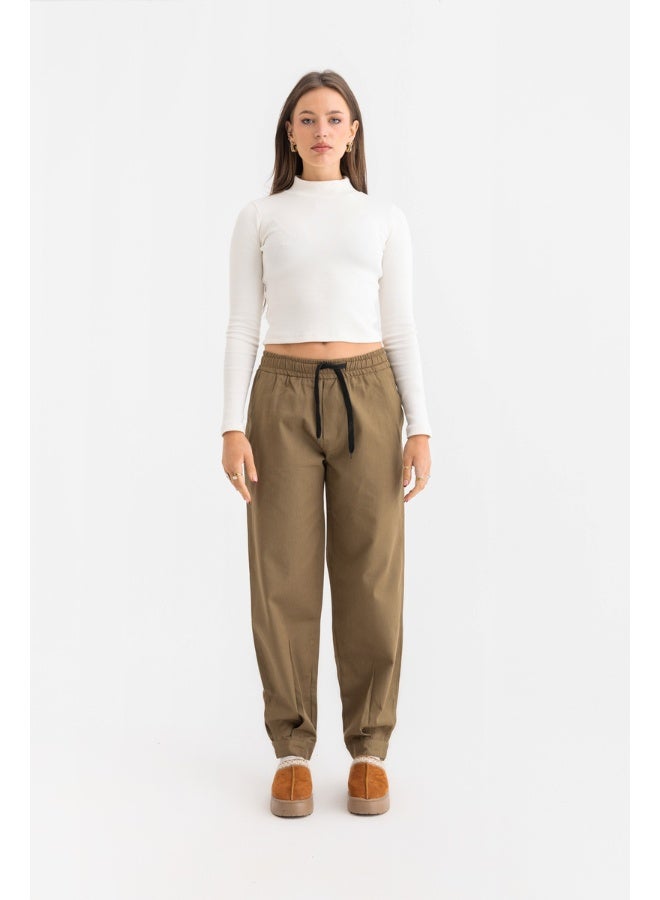Dresscode Gabardine Pants In Olive Green - Image 3