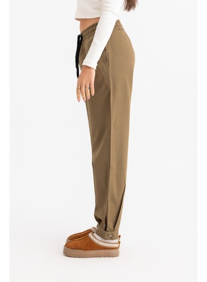 Dresscode Gabardine Pants In Olive Green - Image 5