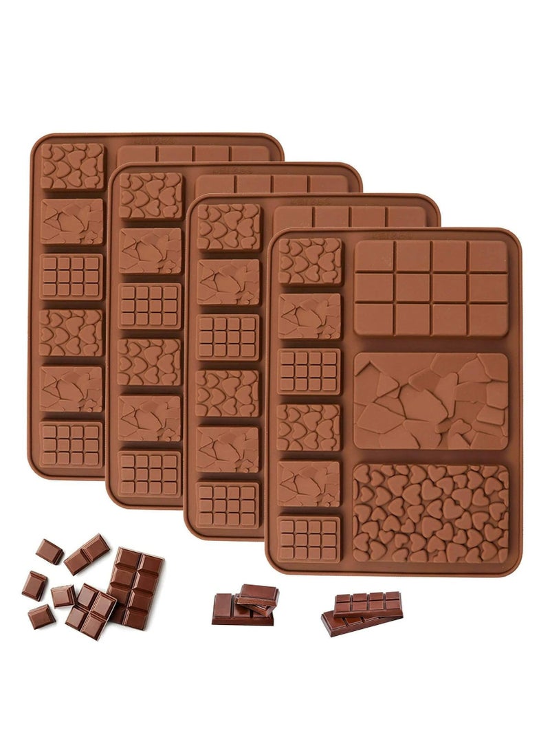 أوزيغالور 4 عبوات قوالب حلوى شوكولاتة سيليكون مانعة للالتصاق، 9 تجاويف، للخبز والوجبات الخفيفة - Image 1