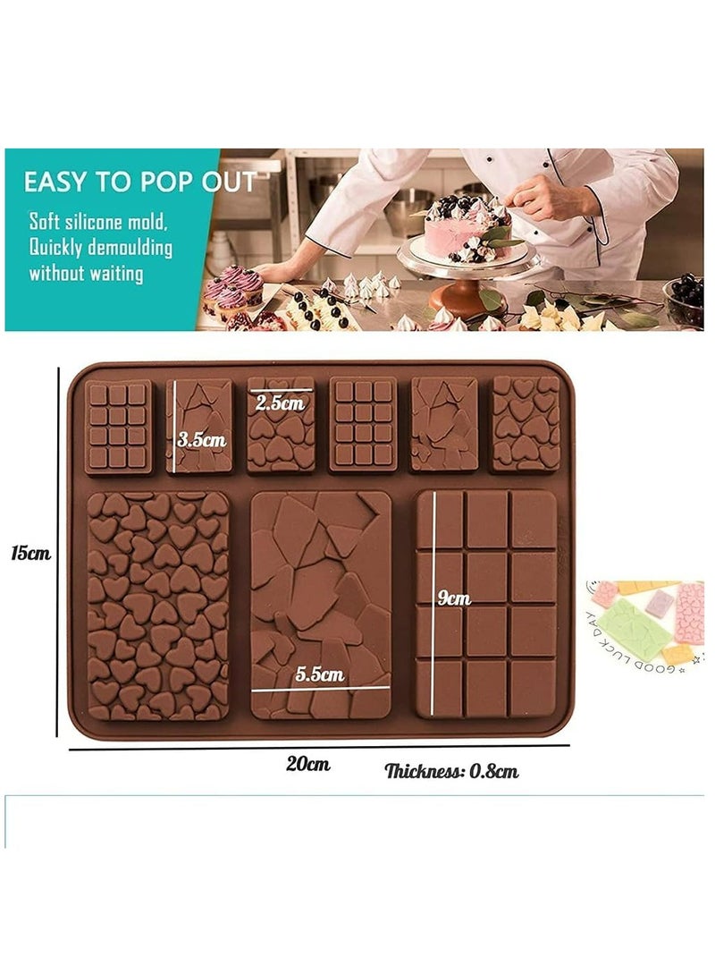 أوزيغالور 4 عبوات قوالب حلوى شوكولاتة سيليكون مانعة للالتصاق، 9 تجاويف، للخبز والوجبات الخفيفة - Image 2
