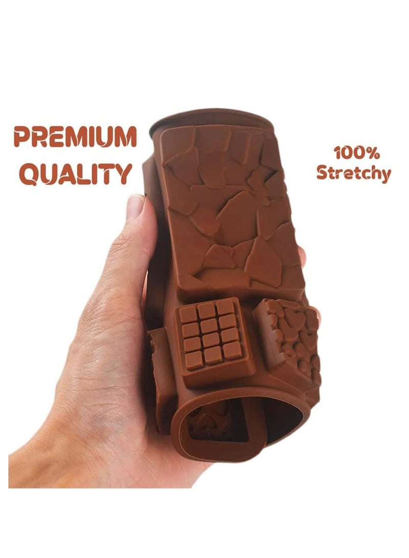 أوزيغالور 4 عبوات قوالب حلوى شوكولاتة سيليكون مانعة للالتصاق، 9 تجاويف، للخبز والوجبات الخفيفة - Image 3