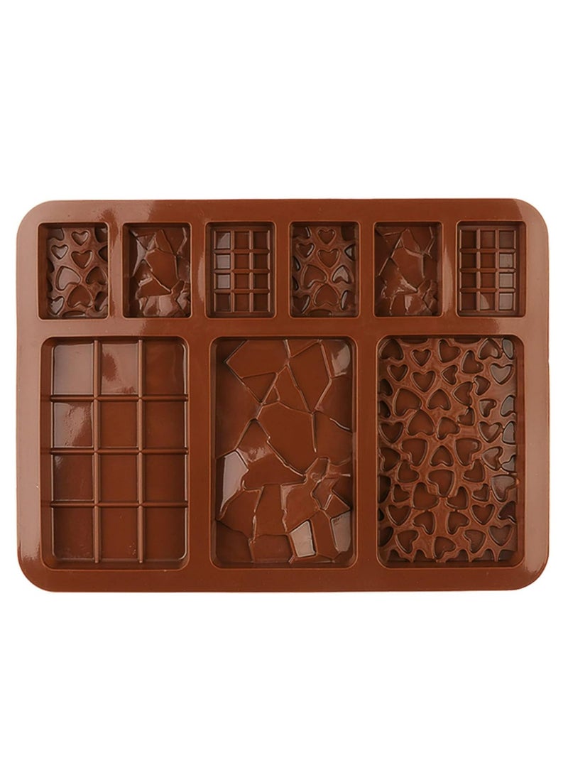 أوزيغالور 4 عبوات قوالب حلوى شوكولاتة سيليكون مانعة للالتصاق، 9 تجاويف، للخبز والوجبات الخفيفة - Image 4