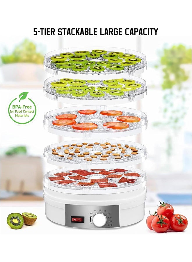 food dryer,Food Dehydrator, 5 Tier and Digital Temperature Controls, Electric Food Preserver Machine with Powerful Drying Capacity for Fruits, Veggies, Meats & Dog Treats  - Image 2
