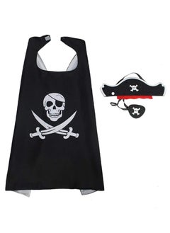 Brain Giggles Brain Giggles Pirate Superhero Cape Costume set with Mask for Party Dress up Role Play Costume for kids  - Image 1