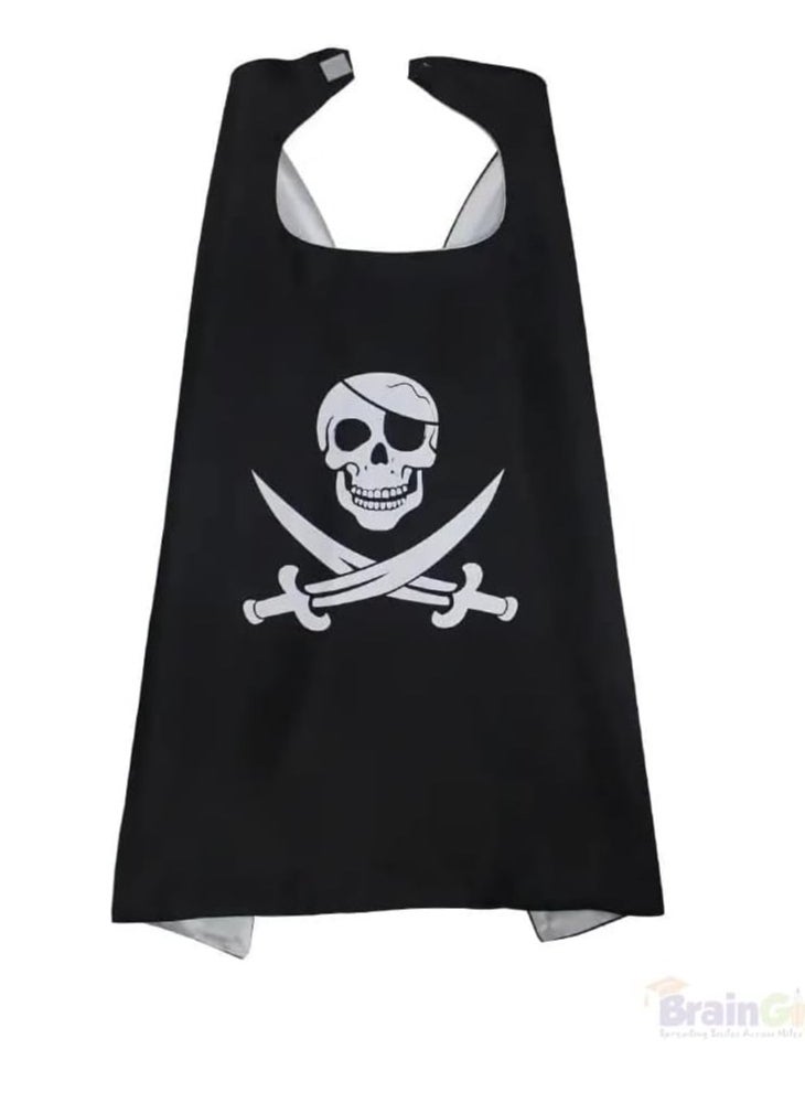 Brain Giggles Brain Giggles Pirate Superhero Cape Costume set with Mask for Party Dress up Role Play Costume for kids  - Image 3