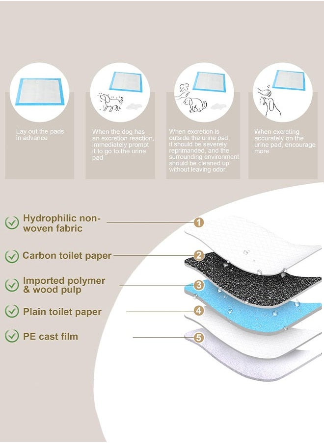 Generic - 50pcs M Size Pet Overnight Urine Pad Thickened Diaper 45*60cm Instant Suction Water Lock Deodorization For Pet Incontinence Bed Protection For Changing Mats Or Pet Training - Image 1