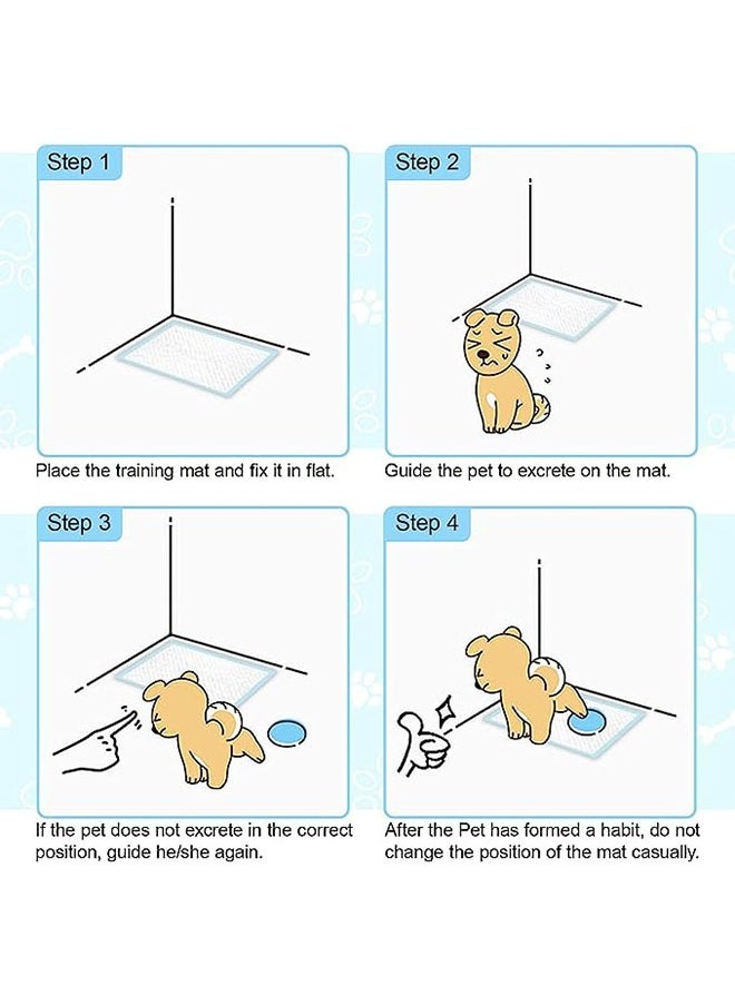 Generic - 50pcs M Size Pet Overnight Urine Pad Thickened Diaper 45*60cm Instant Suction Water Lock Deodorization For Pet Incontinence Bed Protection For Changing Mats Or Pet Training - Image 1