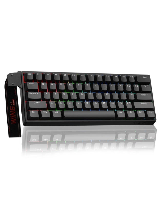 AULA WIN60 HE 60% Gaming Keyboard,Mechanical Keyboard Wired, Magnetic Switch Hot Swappable, Adjustable Actuation Rapid Trigger Mode, 8000 Hz Polling Rate, RGB Small Keyboard 60 Percent Compact Design for PC - Image 1
