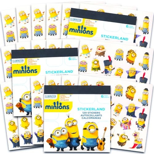 Despicable Me Minions Stickers Party Favor Pack - 360 Stickers, 18 Sticker Sheets, 3 Sticker Packs (Party Supplies) - Image 5