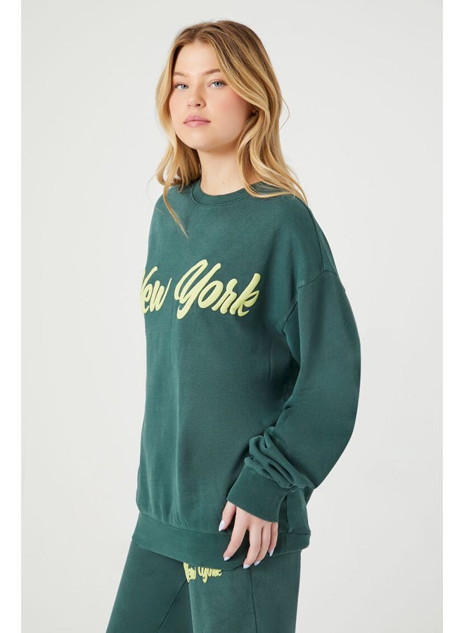 FOREVER 21 Fleece New York Graphic Pullover  - Image 4
