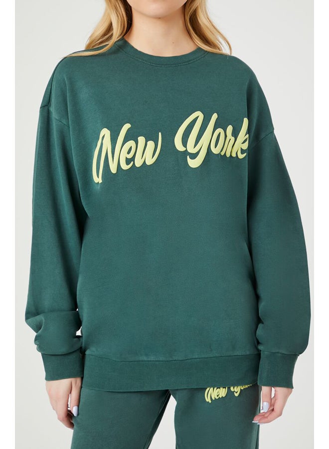 FOREVER 21 Fleece New York Graphic Pullover  - Image 2