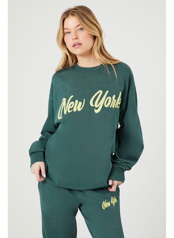 FOREVER 21 Fleece New York Graphic Pullover  - Image 3