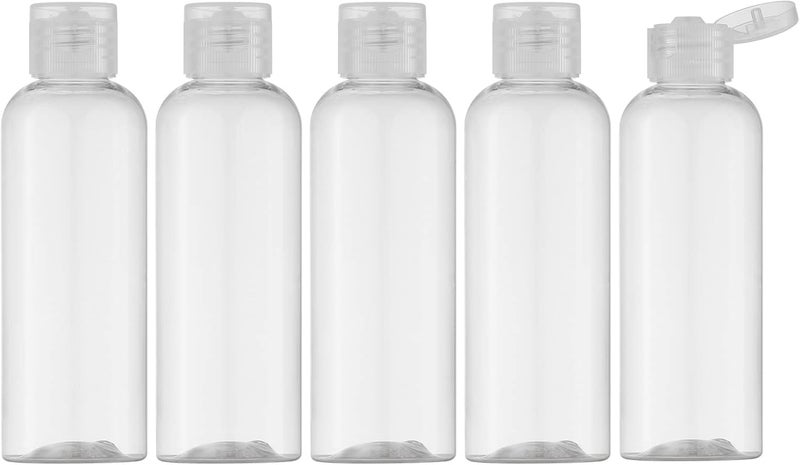 LISAPACK 3.4 oz Travel Bottles for Toiletries, Plastic Travel Size Containers for Shampoo Conditioner TSA Approved, Empty Small Squeeze for Lotion, Clear Leak Proof Mini Liquid Tube for Refillable - Image 1