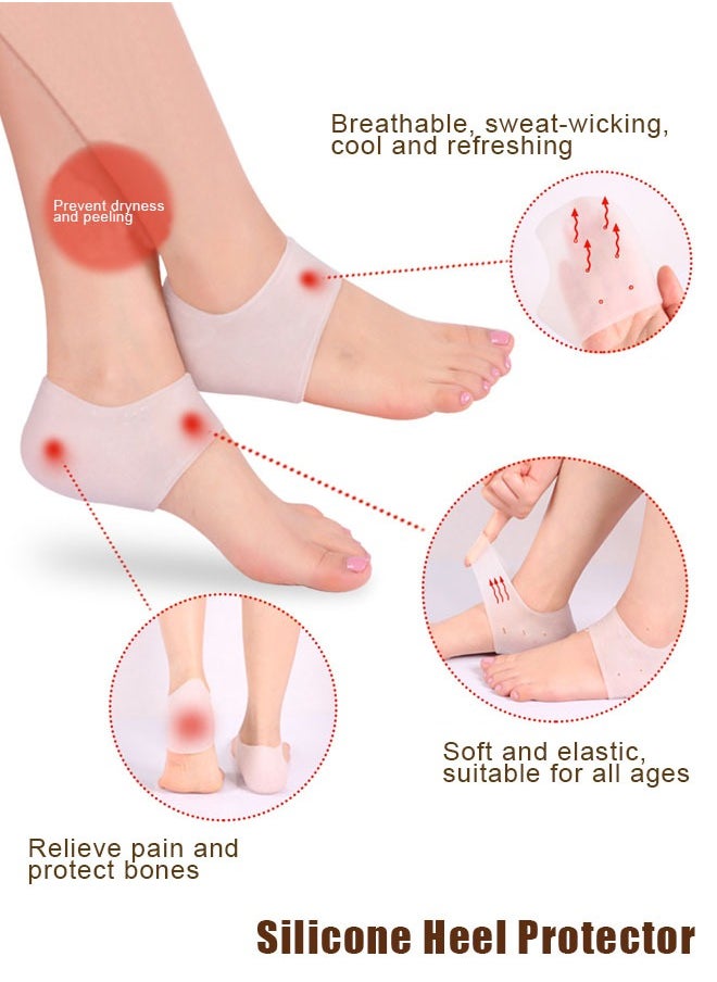 Super ZYouth 3 Pair Heel Protectors Set Plantar Fasciitis Inserts Pads Heel Support Cushion for Repair Dry Cracked Heel and Reduce Pains of Plantar Fasciitis  - Image 4