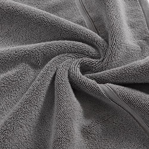 Vera Wang - Bath Towels, 100% Soft & Absorbent Terry Cotton, Low Linting and Fade Resistant, Medium Weight Bathroom Towels (Modern Lux Grey, 3 Piece) - Image 3