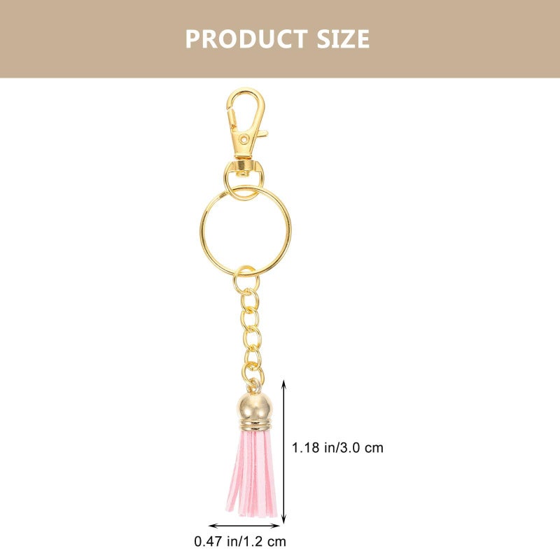 Gold And Silver Dog Claw Key Ring Findings Set With Colorful Leather Tassels DIY Keychain Craft Kit 350 Pieces - Image 3