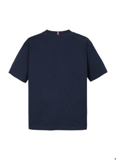 TOMMY HILFIGER Boys' Flag Embroidery T-Shirt - Cotton, Blue  - Image 5