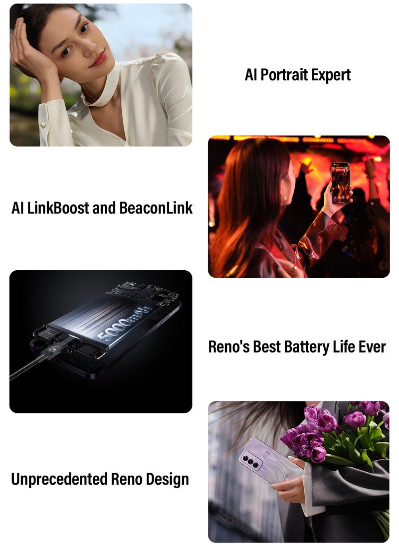 OPPO Reno 12 Pro Dual SIM 5G Sunset Gold 12GB RAM 512GB IP65 Waterproof 6.7″ 120Hz AMOLED Screen 50MP Camera - Middle East Version - Image 3