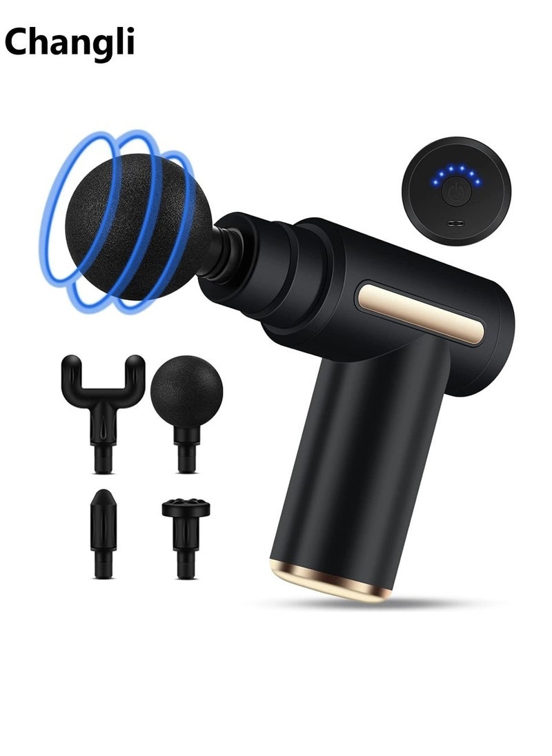 Changli Mini Massage Gun Percussion Deep Tissues Muscle Massager Gun With 6 Speeds Massage Device Super Quiet Portable Electric Handheld Body Massager For Back Neck Pain Relief  - Image 1