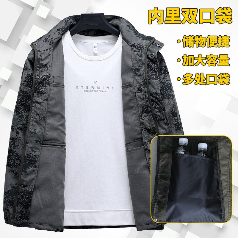 Work Clothes Suit Men'S Wear-Resistant Tear-Resistant Workwear Labor Protection Camouflage Clothing Thickened Breathable Auto Repair Training Clothes - Image 5