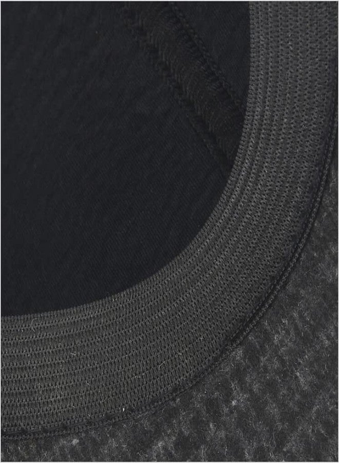 CLOTHERA قبعات غولف/قبعات مسطحة رجالية من البوليستر من كلوثيرا (مقاسات مختلفة، مقاس حر، لون أسود) - Image 4