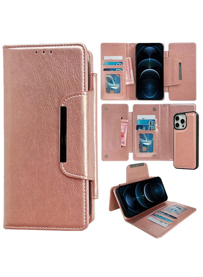 زبون جراب هاتف iPhone 12 Pro Max متعدد الوظائف مع محفظة جلدية تتسع لـ 7 بطاقات - Image 1