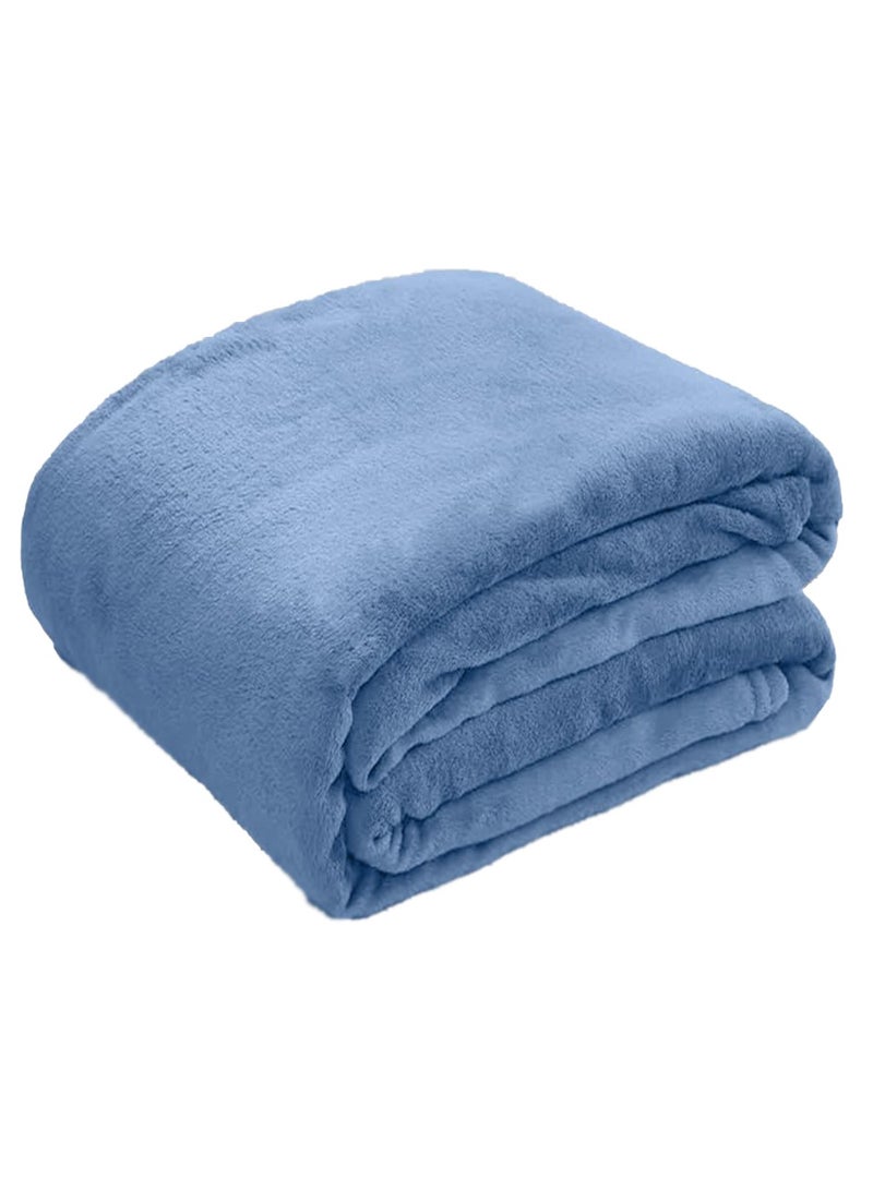 T G H Flannel Fleece Double Size 220x240cm for All Season Fluffy Blanket Warm Bed Blanket Throw for Sofa & Bed Comfortable and Soft Blanket - Image 1