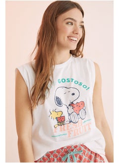 women'secret Short pajamas with straps Snoopy watermelons  - Image 5