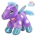 BSTAOFY Light up Pegasus Stuffed Animal Glow Unicorn LED Soft Plush Toys Bedtime Nightlight Companion Gift for Kids on Christmas Birthday Valentines Day Purple - Image 4
