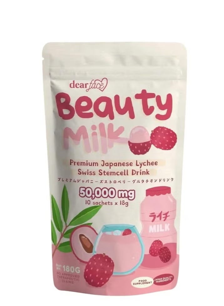 dear face Beauty Milk Premium Japanese Lychee Swiss Stemcell Drink - Image 1