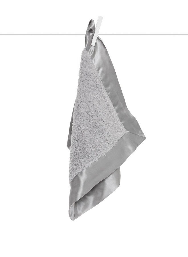 Little Giraffe Chenille Satin Blanky 17" x 17", Silver - Image 2