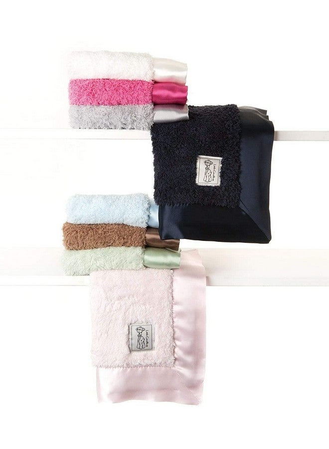 Little Giraffe Chenille Satin Blanky 17" x 17", Silver - Image 3