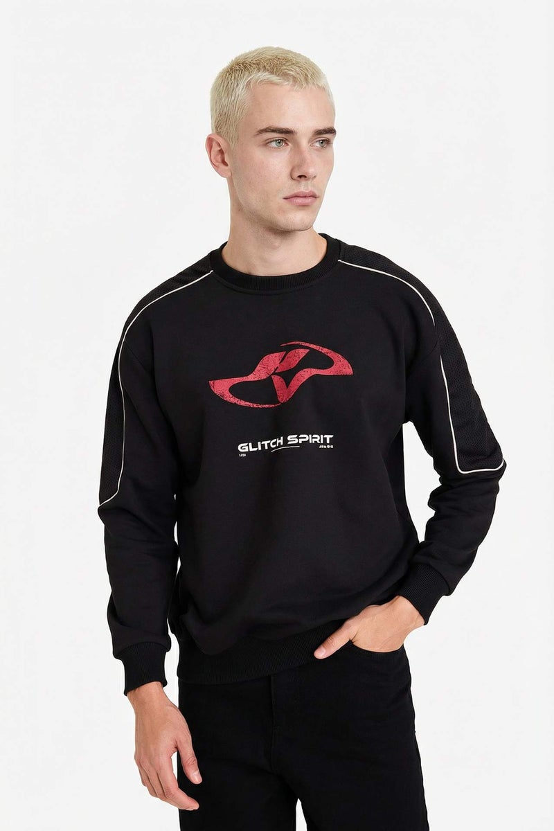 DeFacto Printed Boxy Fit Sweatshirt - Image 1