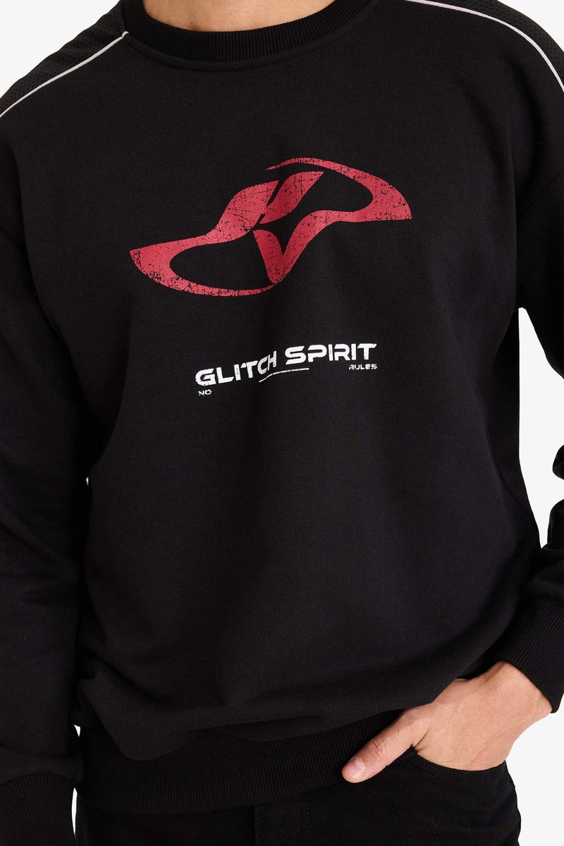 DeFacto Printed Boxy Fit Sweatshirt - Image 4