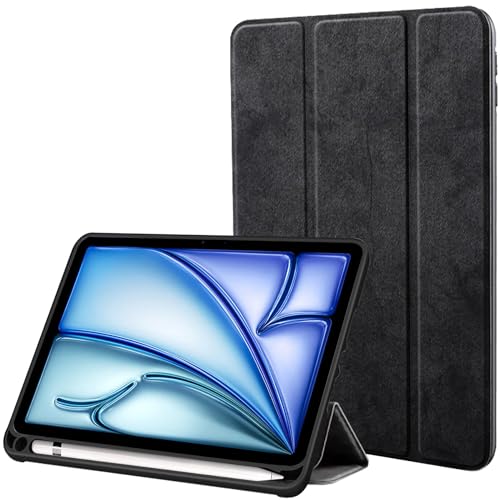 Robustrion Cover for iPad Air 11 inch M2 6th Generation 2024 / iPad Air 5th Generation Cover/iPad Air 4th Generation 10.9 inch Flip Stand Case Cover with Pencil Holder [Support Auto Sleep Wake] - Grey - Image 1
