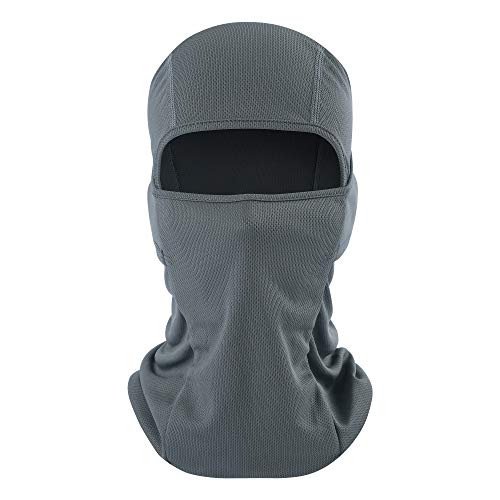 hikevalley Balaclava Face Mask Adjustable Windproof UV Protection Hood (US, Alpha, One Size, Grey) - Image 2