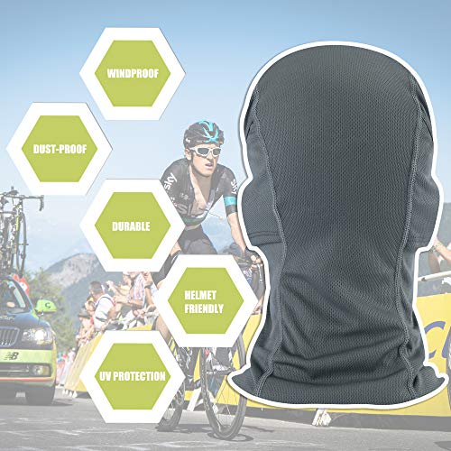 hikevalley Balaclava Face Mask Adjustable Windproof UV Protection Hood (US, Alpha, One Size, Grey) - Image 4