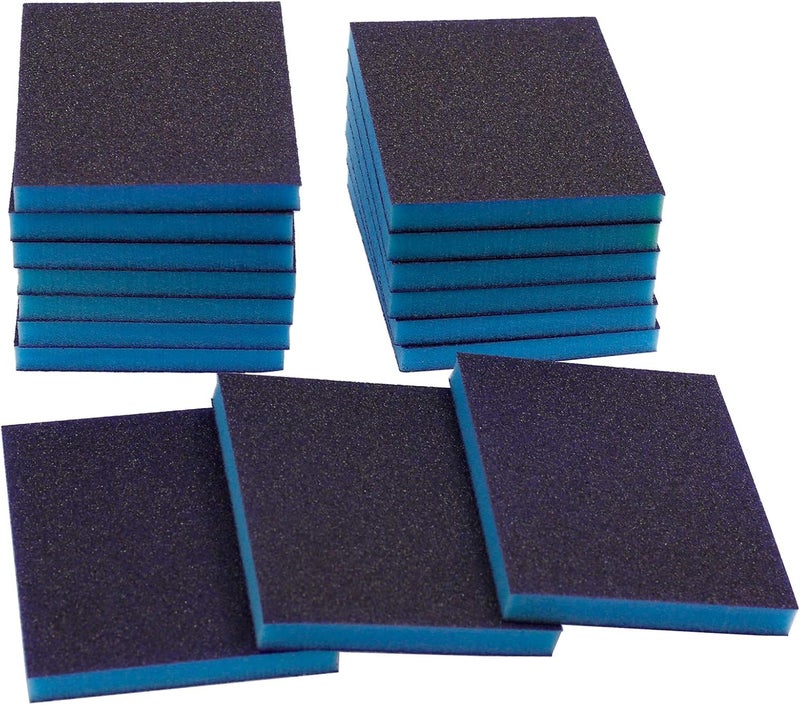 BokWin 16Pcs Sanding Sponge, 60 Grit Washable Sponge Sand Blocks,Wet and Dry Reusable Sanding Blocks Kit for Plastic, Wood, Metal, Furniture (Coarse Grade) - Image 1