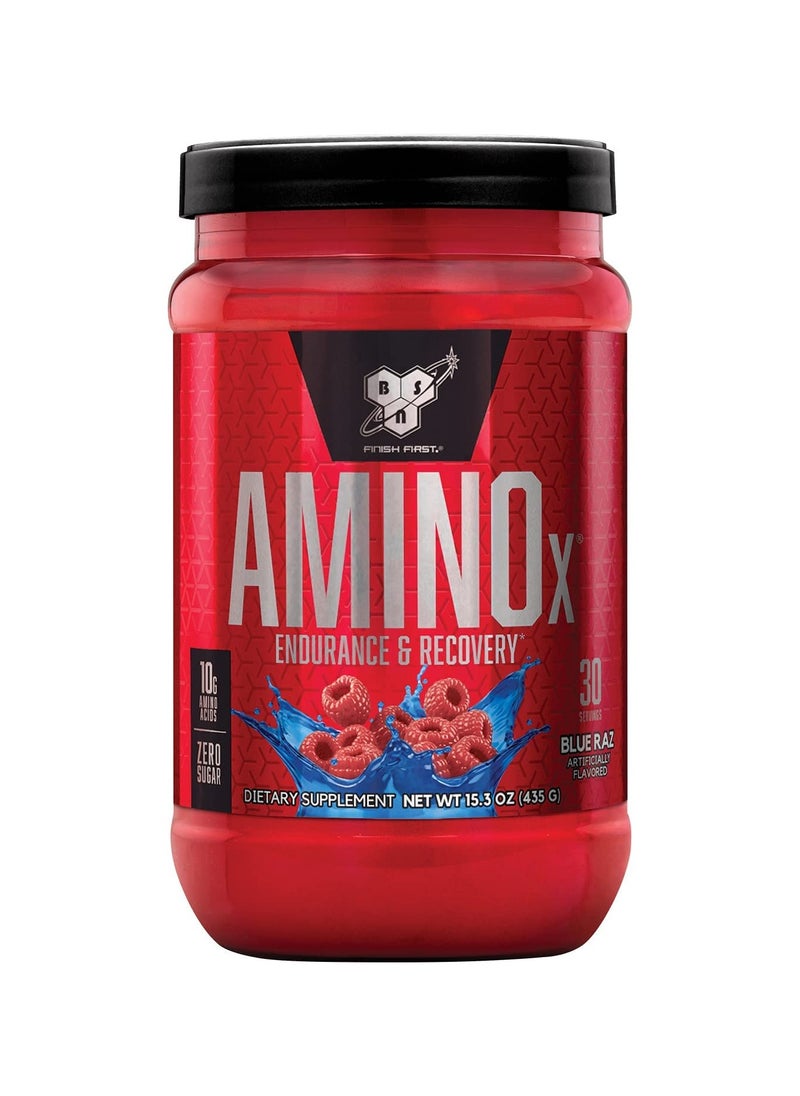 BSN - Amino X Muscle Recovery & Endurance, 10 Grams of Amino Acids, Flavor: Blue Raz, 30 Servings - Image 1