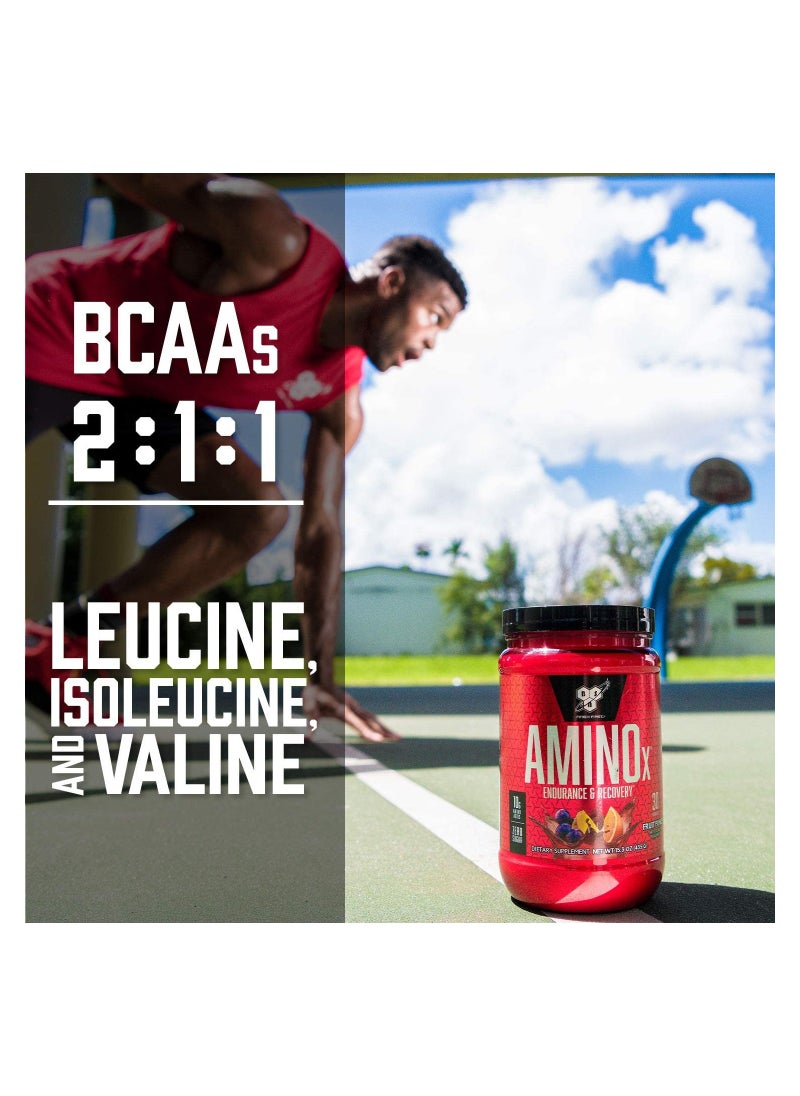 BSN - Amino X Muscle Recovery & Endurance, 10 Grams of Amino Acids, Flavor: Blue Raz, 30 Servings - Image 1