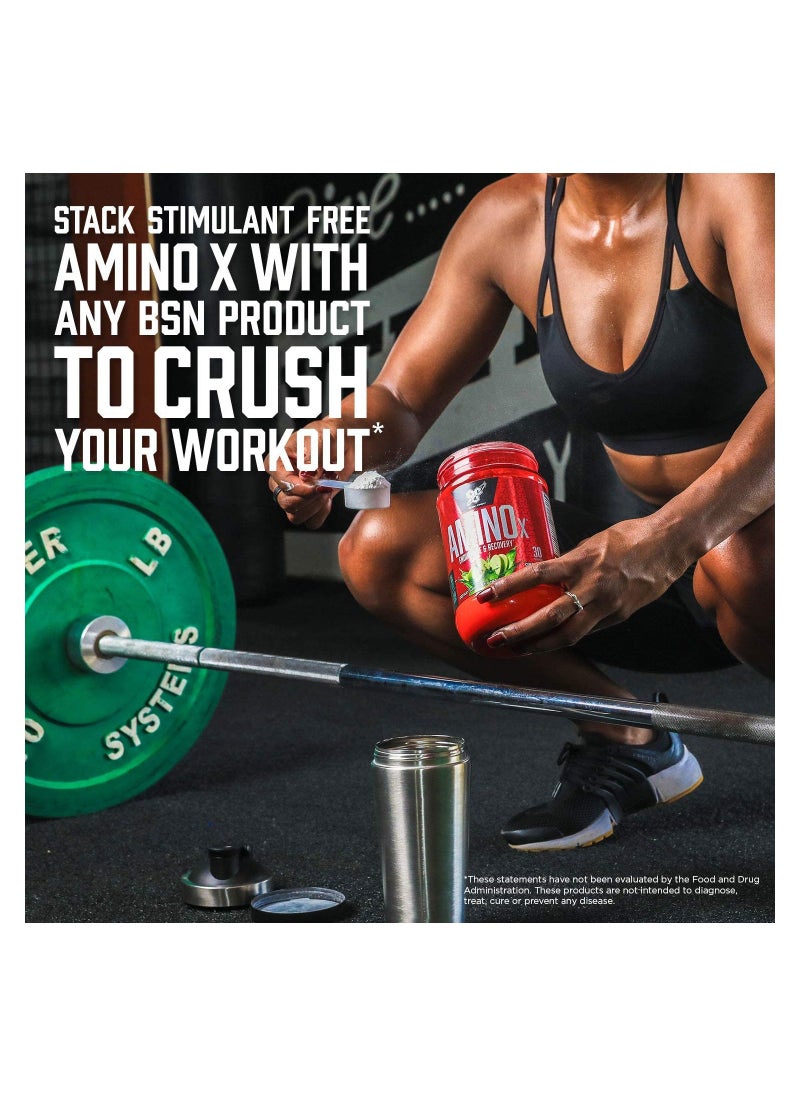 BSN - Amino X Muscle Recovery & Endurance, 10 Grams of Amino Acids, Flavor: Blue Raz, 30 Servings - Image 1