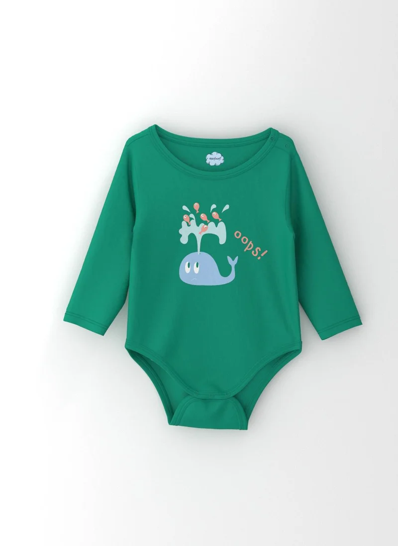 نوتيناتي Nautinati Infants' Cotton Pack of 2 Ocean Print Bodysuit