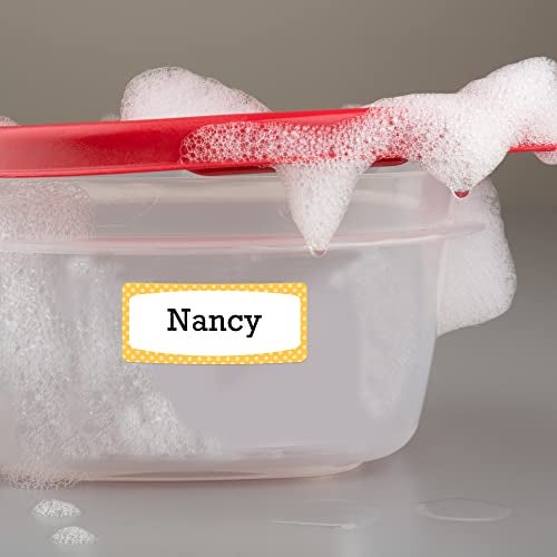 Avery Durable Labels for Kids' Gear, 3/4" x 1-3/4", Assorted Border Colors, Water-Resistant Labels, 60 Total (41442) - Image 3