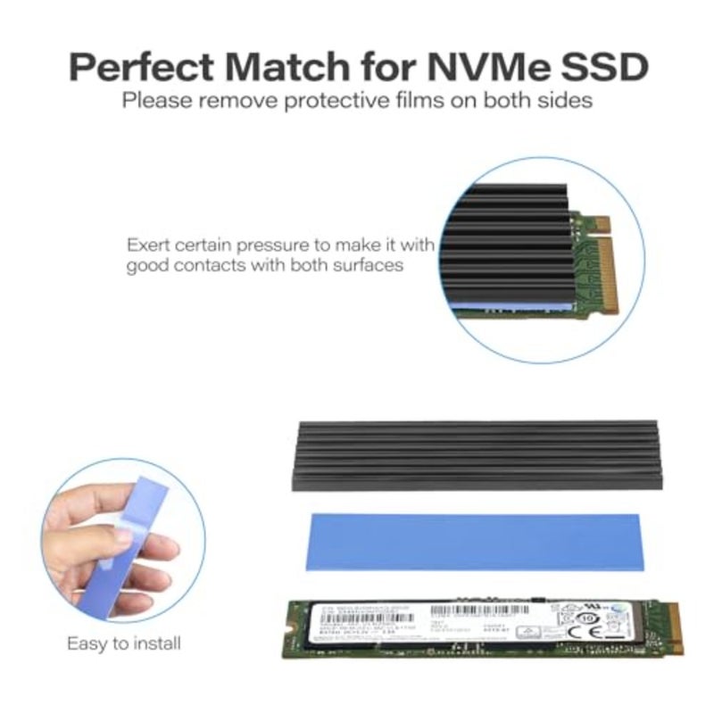 Pack of 20 120 x 20 x 1 mm Thermal Pads, 6 W/m.K Conductive Silicone Pad for M.2 SSD GPU Heatsink LED PS4 PS5 for More Blue - Image 3