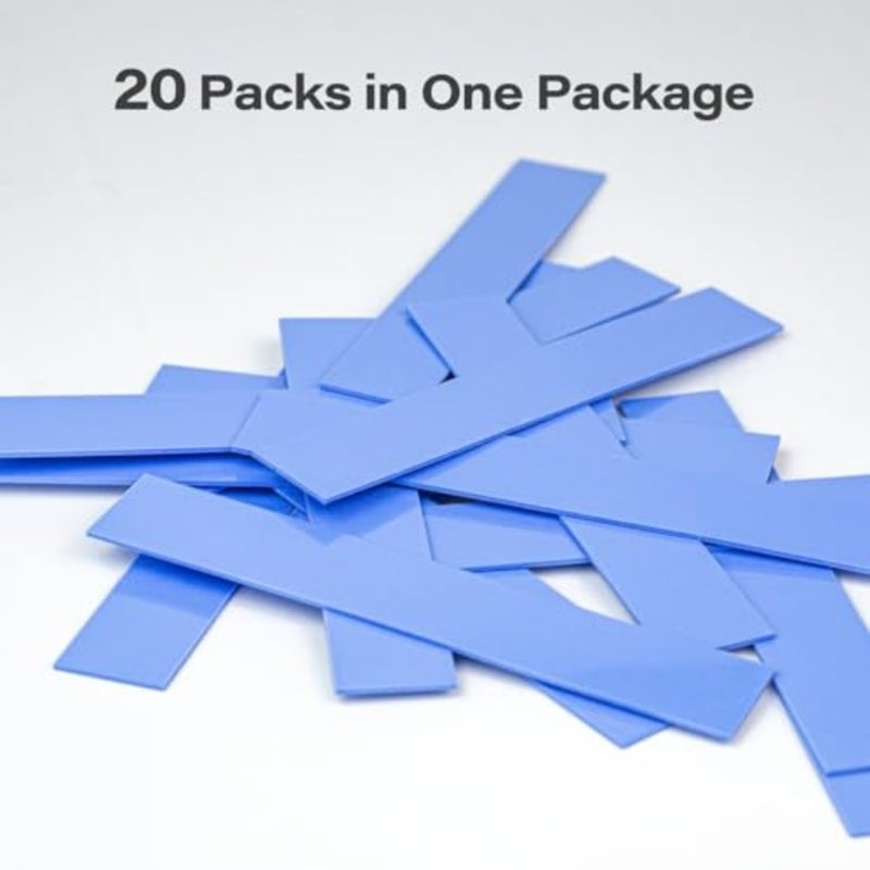 Pack of 20 120 x 20 x 1 mm Thermal Pads, 6 W/m.K Conductive Silicone Pad for M.2 SSD GPU Heatsink LED PS4 PS5 for More Blue - Image 4