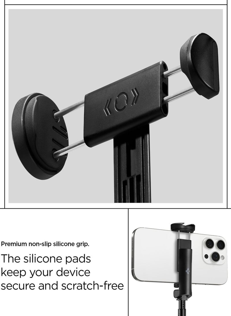 Spigen Automatic Universal Selfie Stick Tripod 57" [Auto-Open] Phone Stand with Rechargeable Remote 360° Vertical & Horizontal Rotatable Stable Travel for iPhone Android and More - Black - Image 4